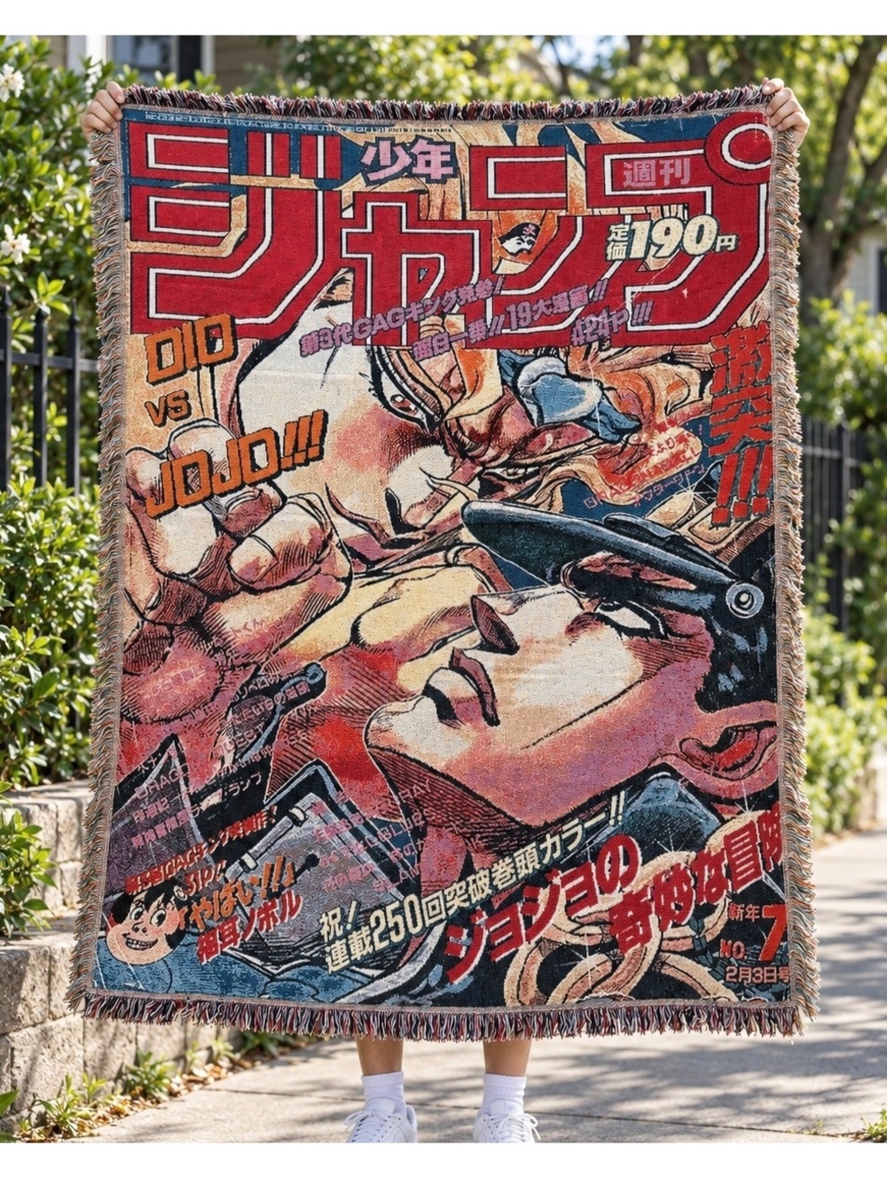 Anime Woven Tapestry JoJo's Bizarre Adventure Japanese Throw Blanket 63"x47" Y2K